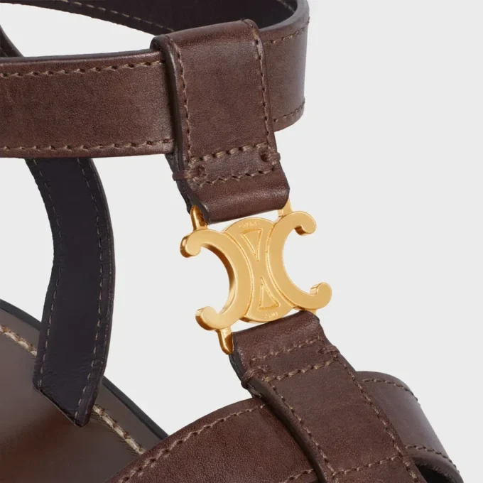 Celine Clea Triomphe Sandal in Calfskin – Vegetal Tanning