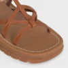 Celine – Clea Triomphe Strappy Sandal in Calfskin – Vegetal Tanning
