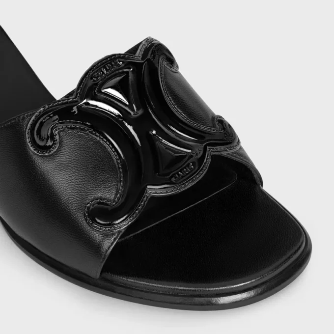 Celine Clemence Mule in Lambskin and Patent Calfskin