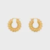 Celine Dafila Torsade Hoops in Brass with Gold Finish