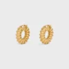 Celine Dafila Torsade Hoops in Brass with Gold Finish