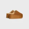 Celine Dana – Wedge Mule in Suede Calfskin