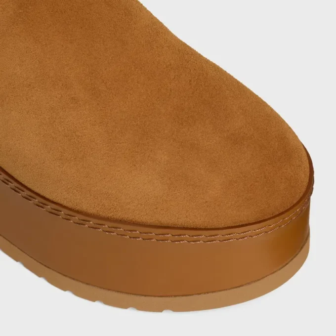 Celine Dana – Wedge Mule in Suede Calfskin