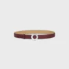 Celine Disc Buckle 25Mm in Metal & Reversible Strap 25Mm in Smooth and Grained Calfskin Celine Disc Buckle 25Mm in Metal & Reversible Strap 25Mm in Smooth and Grained Calfskin