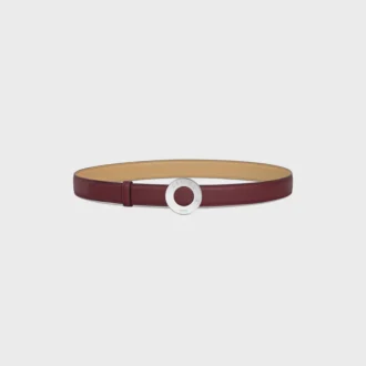 Celine Disc Buckle 25Mm in Metal & Reversible Strap 25Mm in Smooth and Grained Calfskin Celine Disc Buckle 25Mm in Metal & Reversible Strap 25Mm in Smooth and Grained Calfskin
