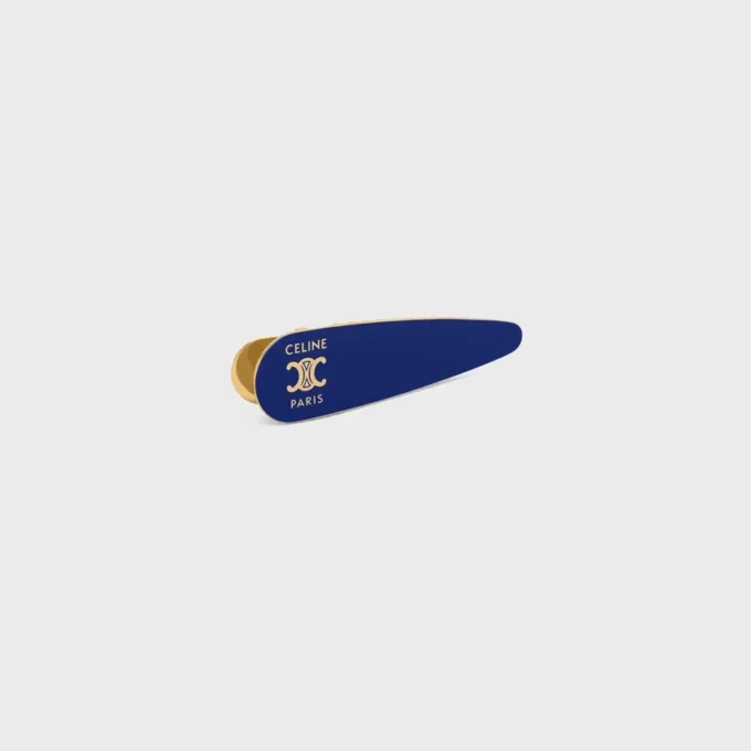 Celine Hair Clip in Brass with Gold Finish, Steel and Zamak Celine Hair Clip in Brass with Gold Finish, Steel and Zamak