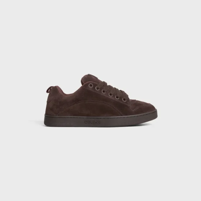 Celine Huntington Low Lace-Up Sneaker in Suede Calfskin and Mesh Celine Huntington Low Lace-Up Sneaker in Suede Calfskin and Mesh