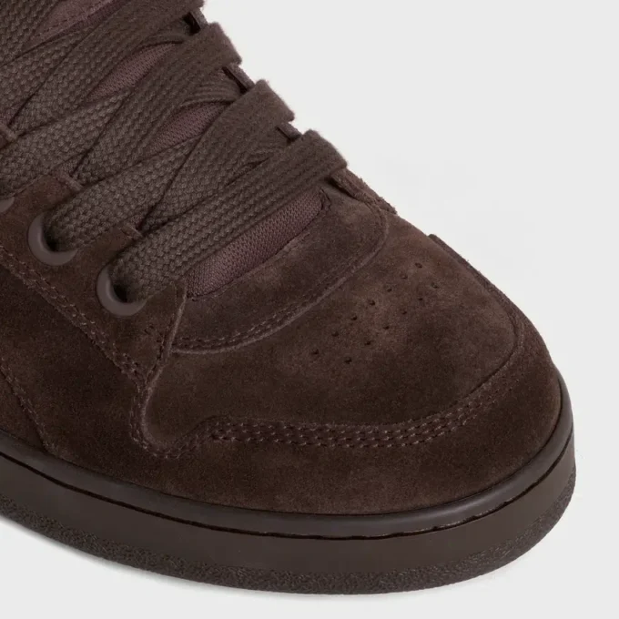 Celine Huntington Low Lace-Up Sneaker in Suede Calfskin and Mesh Celine Huntington Low Lace-Up Sneaker in Suede Calfskin and Mesh