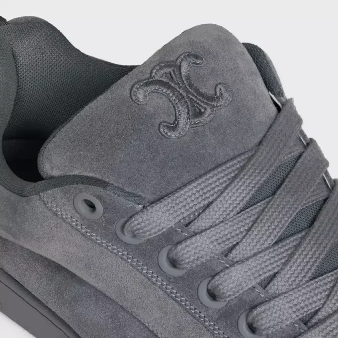Celine Huntington Low Lace-Up Sneaker in Suede Calfskin and Mesh Celine Huntington Low Lace-Up Sneaker in Suede Calfskin and Mesh