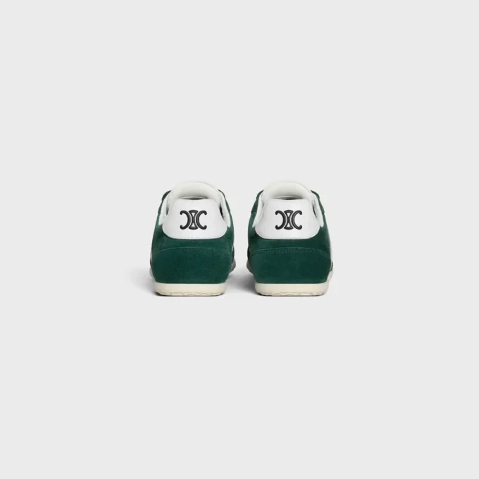 Celine Jogger Low Lace-Up Sneaker with Triomphe in Suede Calfskin and Calfskin