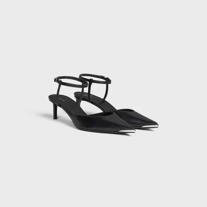 Celine Kitten with Metal Toe in Calfskin Celine Kitten with Metal Toe in Calfskin