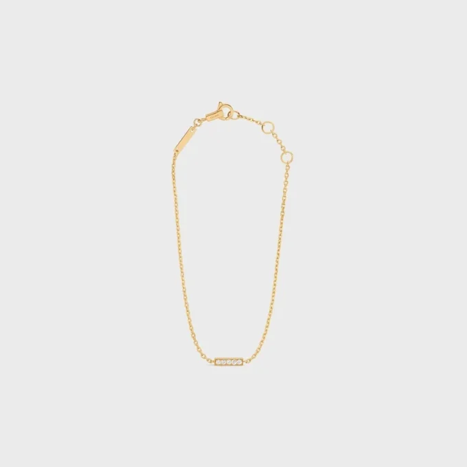 Celine Line Bracelet in Yellow Gold and Diamonds Celine Line Bracelet in Yellow Gold and Diamonds