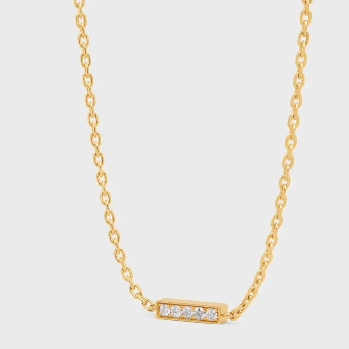 Celine Line Bracelet in Yellow Gold and Diamonds Celine Line Bracelet in Yellow Gold and Diamonds