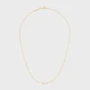 Celine Line Necklace in Yellow Gold and Diamonds