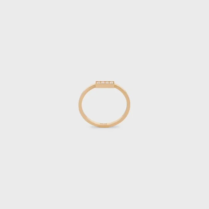 Celine Line Ring in Yellow Gold and Diamonds Celine Line Ring in Yellow Gold and Diamonds