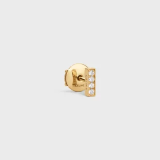 Celine Line Stud in Yellow Gold and Diamonds