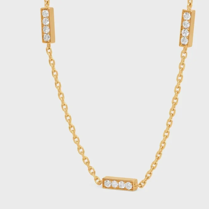 Celine Line Triple Bracelet in Yellow Gold and Diamonds Celine Line Triple Bracelet in Yellow Gold and Diamonds