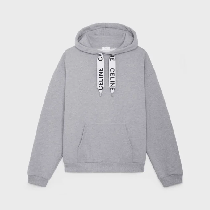 Celine Loose Hoodie in Cotton Fleece Celine Loose Hoodie in Cotton Fleece