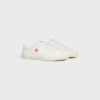 Celine Lou Low Lace-Up Sneaker with Triomphe in Canvas and Calfskin Celine Lou Low Lace-Up Sneaker with Triomphe in Canvas and Calfskin