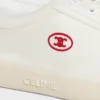 Celine Lou Low Lace-Up Sneaker with Triomphe in Canvas and Calfskin Celine Lou Low Lace-Up Sneaker with Triomphe in Canvas and Calfskin