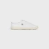 Celine Lou Low Lace-Up Sneaker with Triomphe in Lambskin