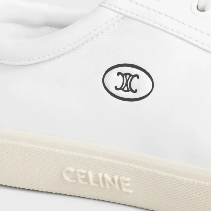 Celine Lou Low Lace-Up Sneaker with Triomphe in Lambskin