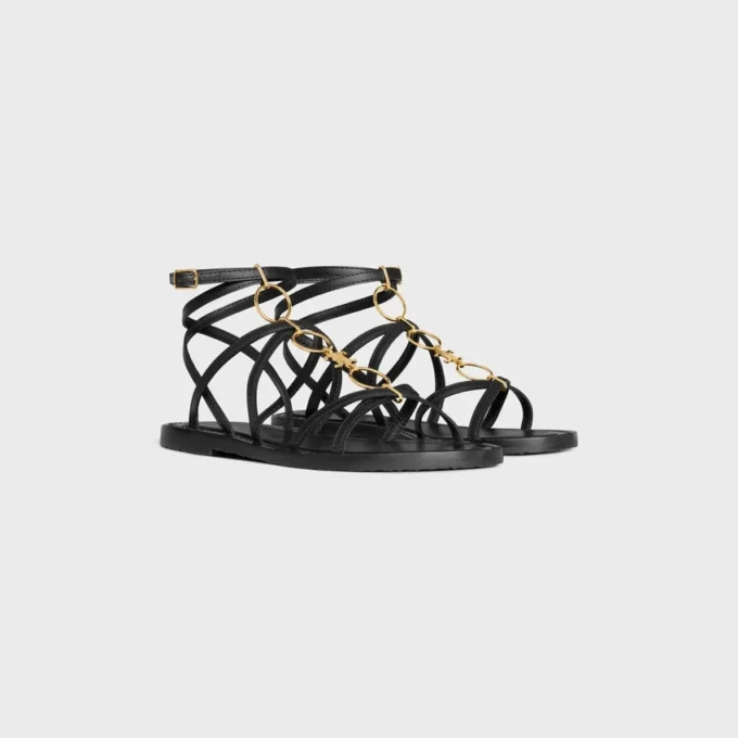 Celine Lympia Strappy Jewel Sandal  in Calfskin