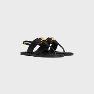 Celine Lympia Triomphe Thong in Calfskin