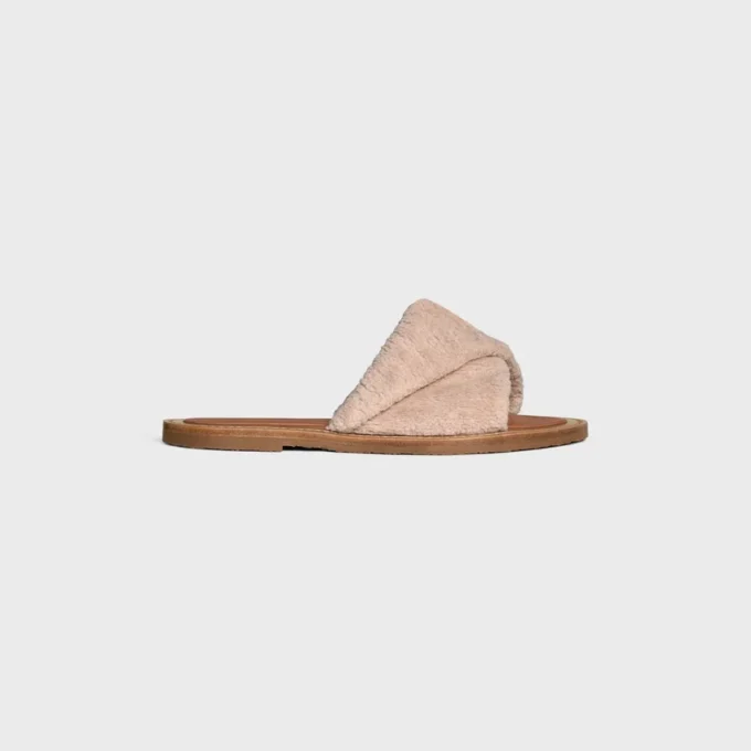 Celine Lympia Twisted Sandal in Sponge Fabric
