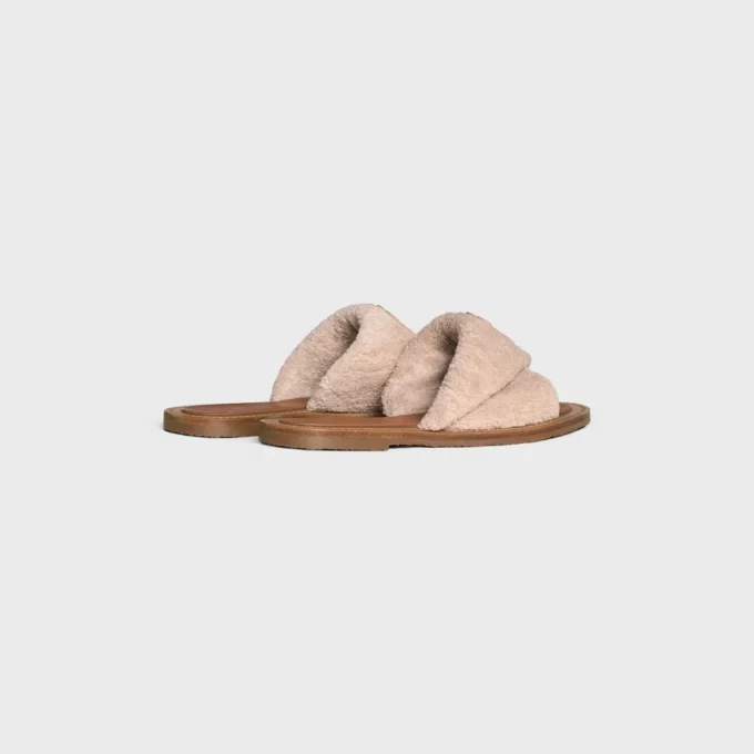 Celine Lympia Twisted Sandal in Sponge Fabric