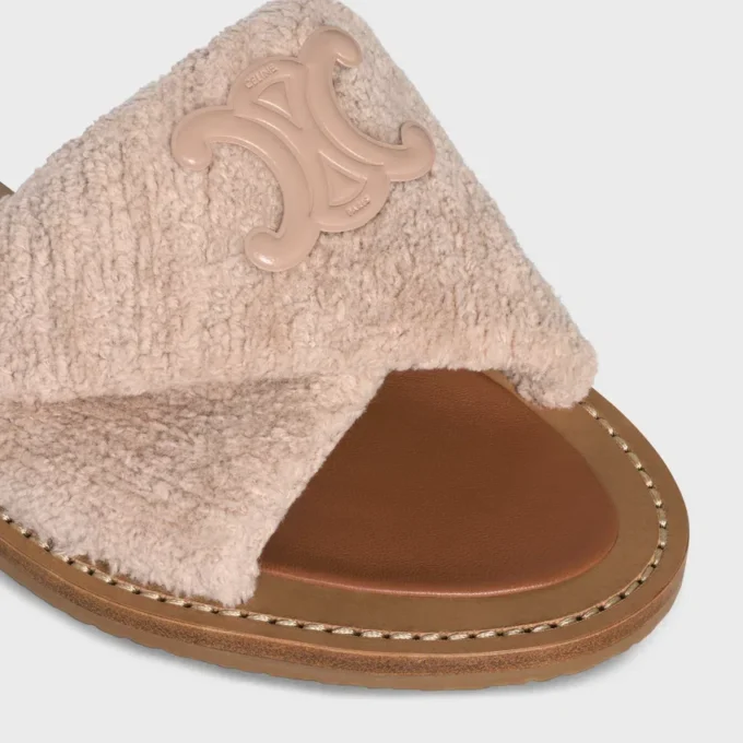 Celine Lympia Twisted Sandal in Sponge Fabric