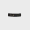 Celine Paris Hair Clip in Lambskin, Brass with Gold Finish and Steel