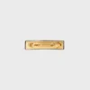 Celine Paris Hair Clip in Lambskin, Brass with Gold Finish and Steel