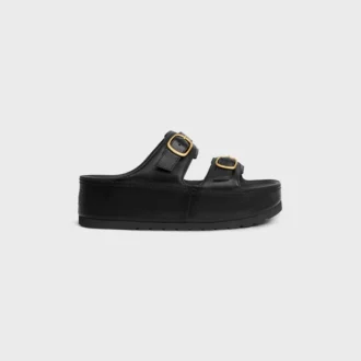 Celine Polly Wedge Mule in Calfskin