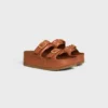 Celine Polly Wedge Mule in Calfskin