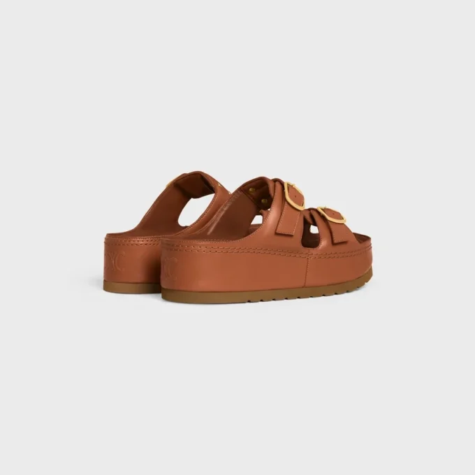 Celine Polly Wedge Mule in Calfskin