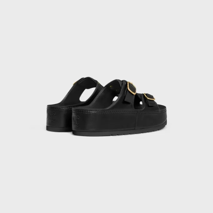 Celine Polly Wedge Mule in Calfskin