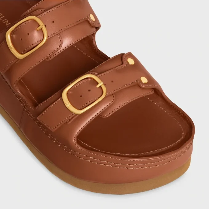 Celine Polly Wedge Mule in Calfskin