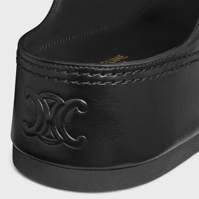 Celine Polly Wedge Mule in Calfskin