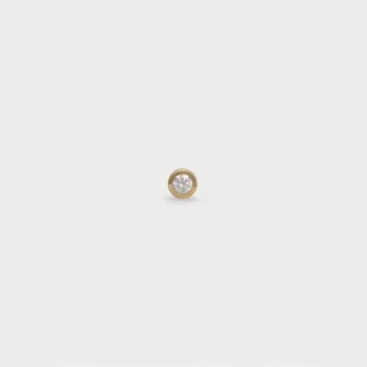 Celine Sentimental Brillant Stud in Yellow Gold and Diamond