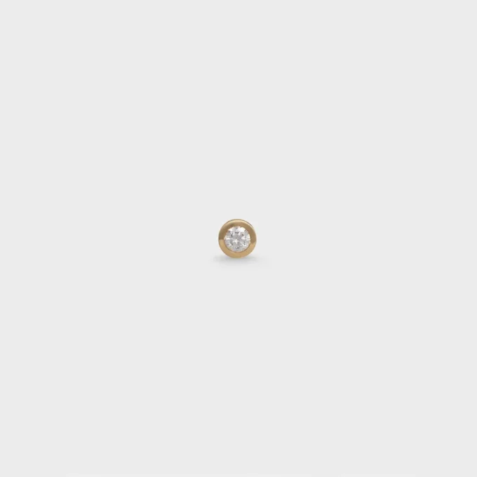 Celine Sentimental Brillant Stud in Yellow Gold and Diamond Celine Sentimental Brillant Stud in Yellow Gold and Diamond