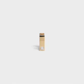 Celine Sentimental Square Earring in Yellow Gold and Diamond