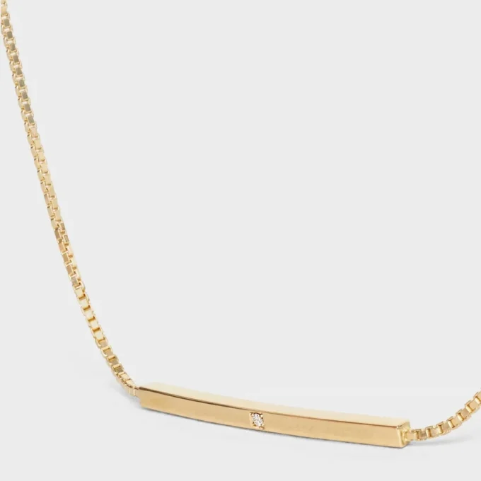 Celine Sentimental Straight Bracelet in Yellow Gold and Diamond