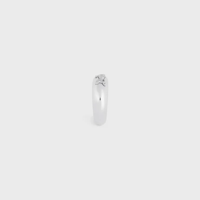 Celine Sulky Ring in Brass with Rhodium Finish