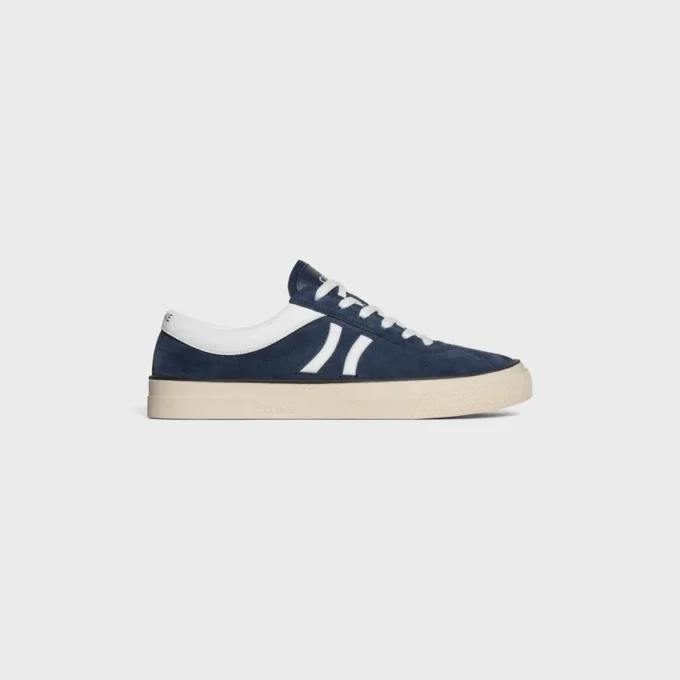 Celine Sunset Low Lace-Up Sneaker in Suede Calfskin and Calfskin Celine Sunset Low Lace-Up Sneaker in Suede Calfskin and Calfskin