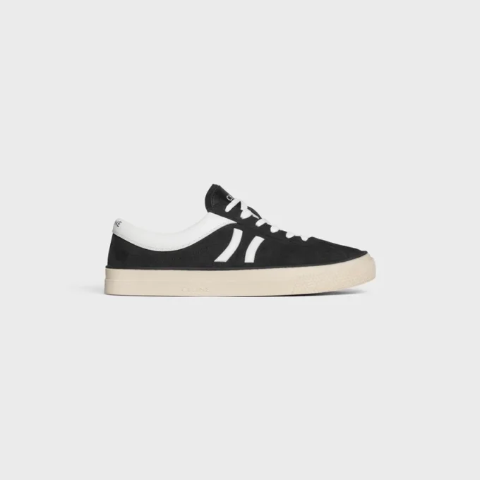 Celine Sunset Low Lace-Up Sneaker in Suede Calfskin and Calfskin Celine Sunset Low Lace-Up Sneaker in Suede Calfskin and Calfskin