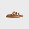 Celine – Tippi Slide in Embroidered Calfskin