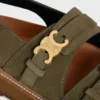 Celine – Tippi Triomphe Sandal in Suede Calfskin