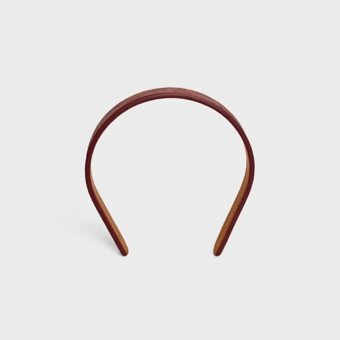 Celine Toile Triomphe Thin Headband in Lambskin and Toile Triomphe Celine Toile Triomphe Thin Headband in Lambskin and Toile Triomphe