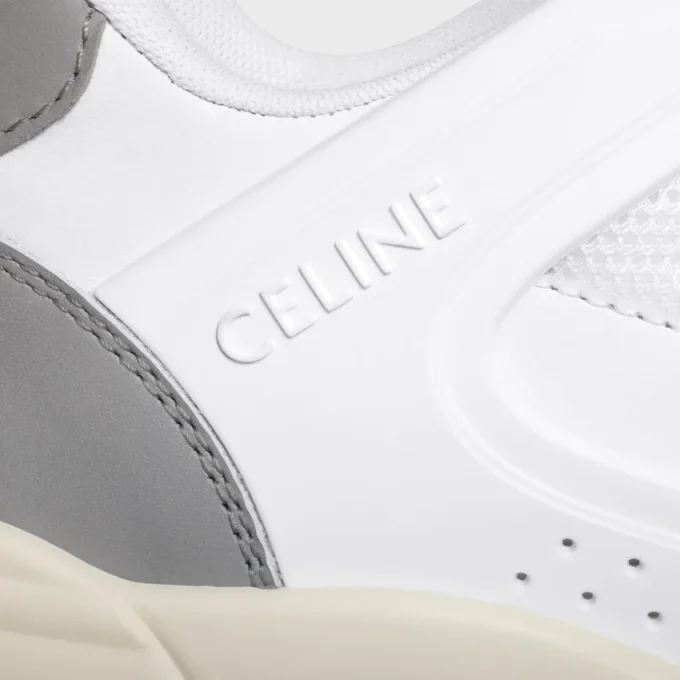 Celine Trainer Ct-09 Low Lace-Up Sneaker in Calfskin and Mesh Celine Trainer Ct-09 Low Lace-Up Sneaker in Calfskin and Mesh